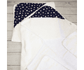 Toalla de baño con Capucha Estrellas Azul Marino 90x90 cm.