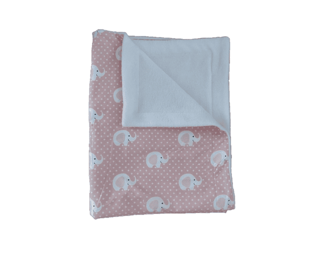 Manta Polar Blanco - Palo Rosa Elefante Blanco