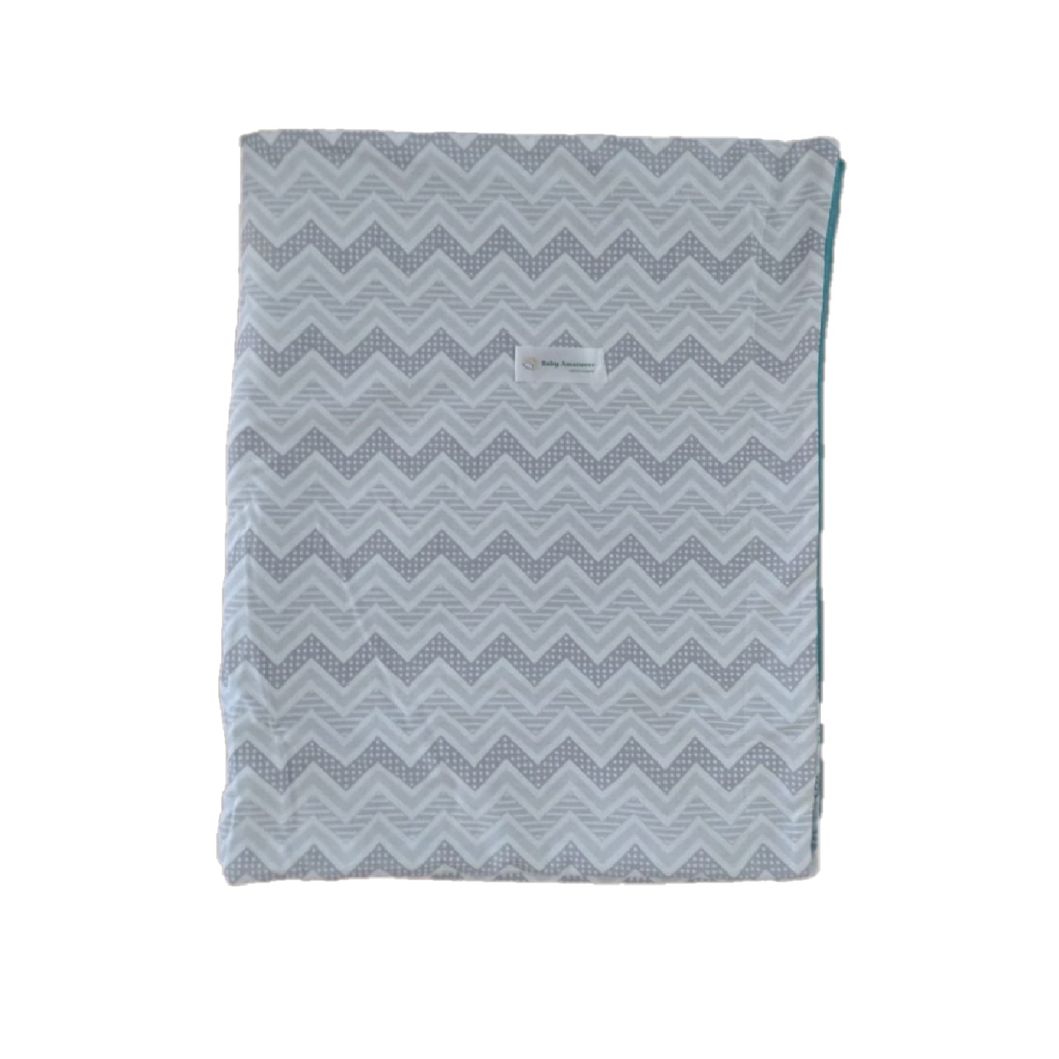 Manta Polar Blanco -  Zig Zag Gris