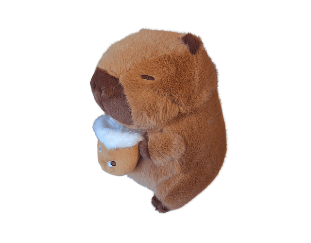 CAPIBARA PELUCHE CON AVELLANA, CAPYBARA SUAVE 23 CM