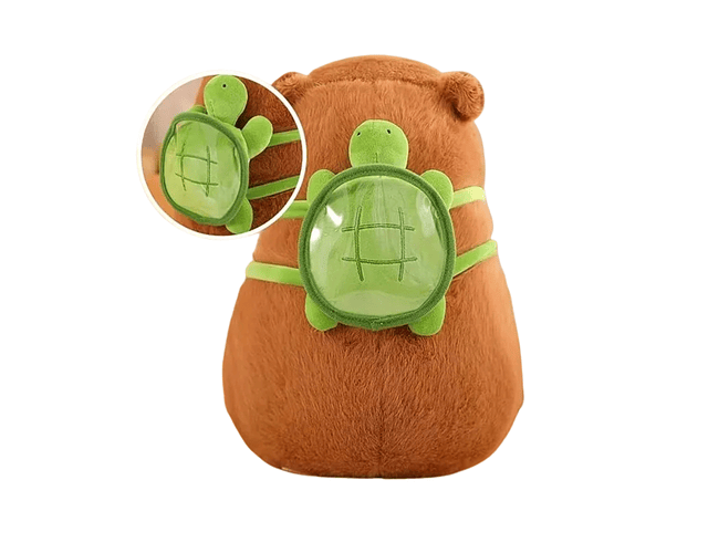 CAPIBARA PELUCHE TORTUGA, CAPYBARA SUAVE 30 CM