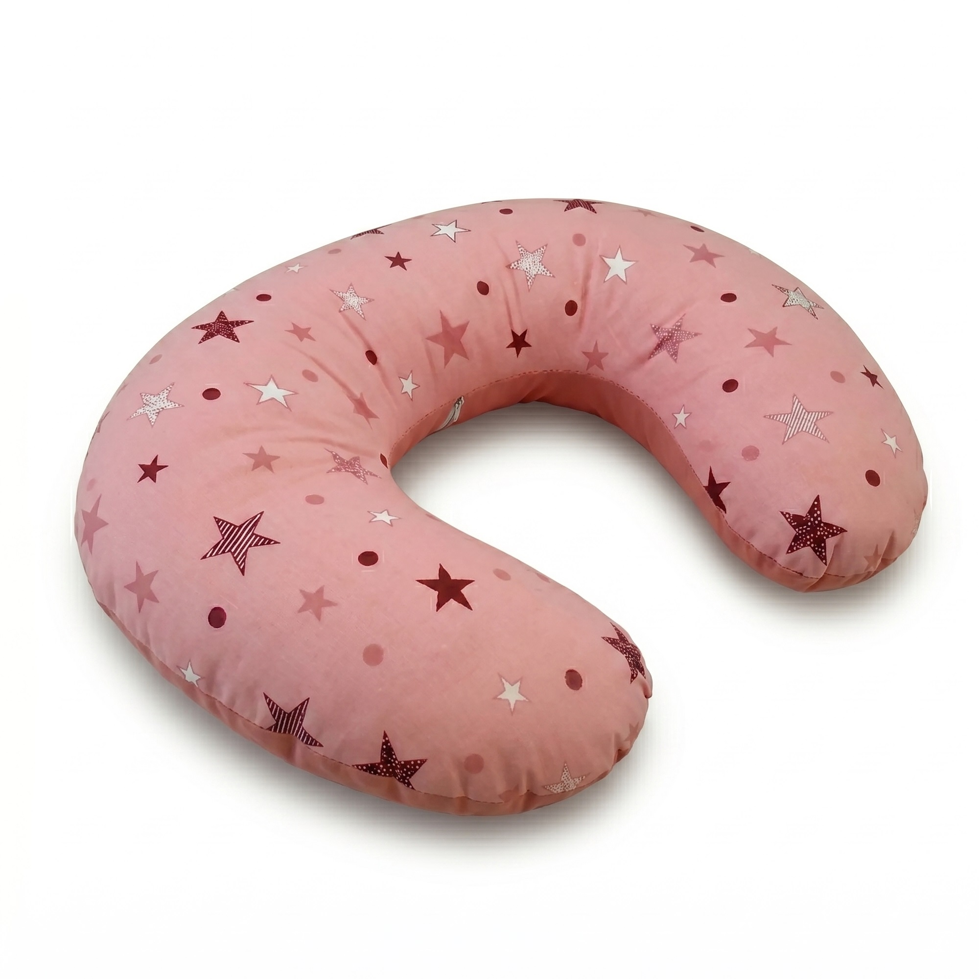 Cojín Lactancia; Palo Rosa Estrellas - Palo Rosa Liso