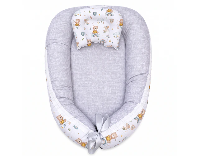 Nidito Colecho - Ositos Beige -Gris Jaspeado