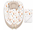 Nidito Colecho - Ositos Beige -Beige Jaspeado + Manta Polar