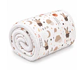 Manta Polar Blanco- Conejitos Beige