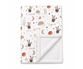 Manta Polar Blanco- Conejitos Beige