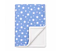 Manta Polar blanco; Azul Jeans Estrellas Blancas