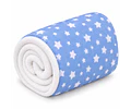 Manta Polar blanco; Azul Jeans Estrellas Blancas