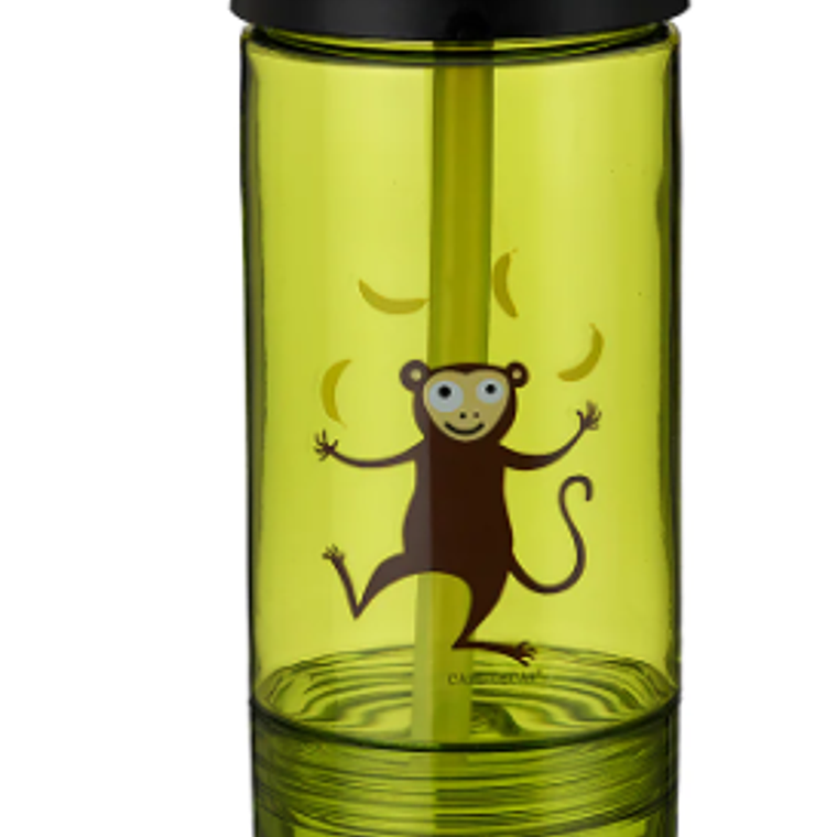 Botella 2en1 snack mono verde Carl Oscar 1