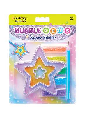 Stickers diamantes Bubble gems diseño estrella Creativity for kids