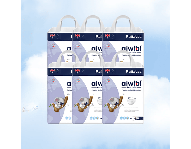 6 Paquetes Pañal para Bebés Premium