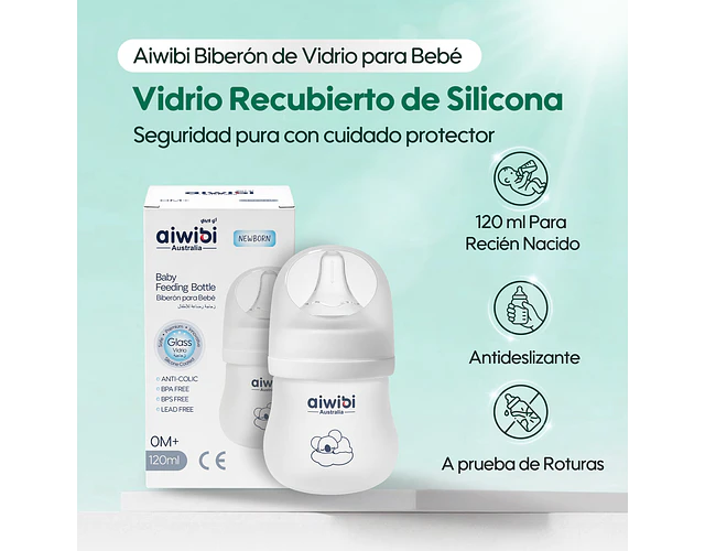 Mamadera de Vidrio 120 ML