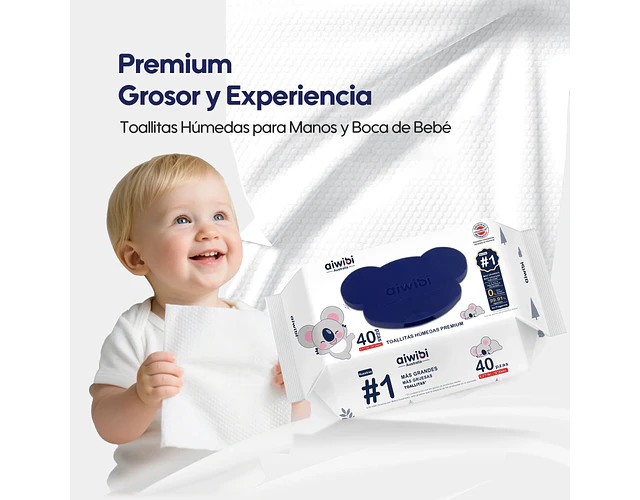 4 Paquetes de Toallitas Húmedas Premium de lujo (160 un)