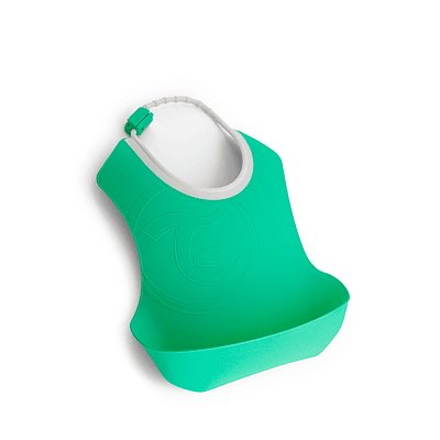 Baberos Twistshake Silicona 4+m 2 uns Azul-Verde Pastel