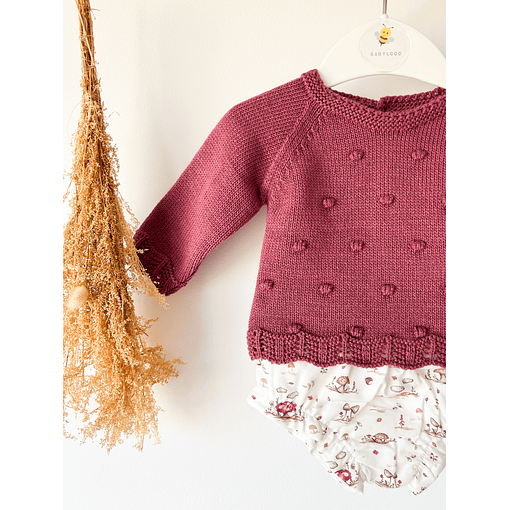 CAMISOLA COM TAPA FRALDA  - Beringela