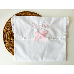 BOLSA DE PRIMEIRA ROUPA PERSONALIZADA COM LAÇO 