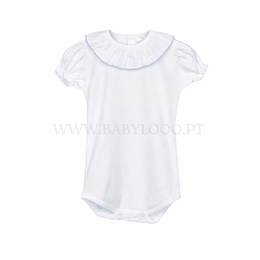 BODIE GOLA REDONDA - MANGA CURTA - Azul Bebé