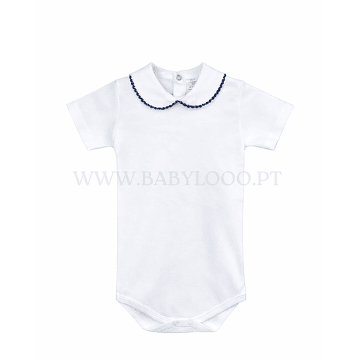 BODIE GOLA EM BICO - MANGA CURTA - Azul escuro