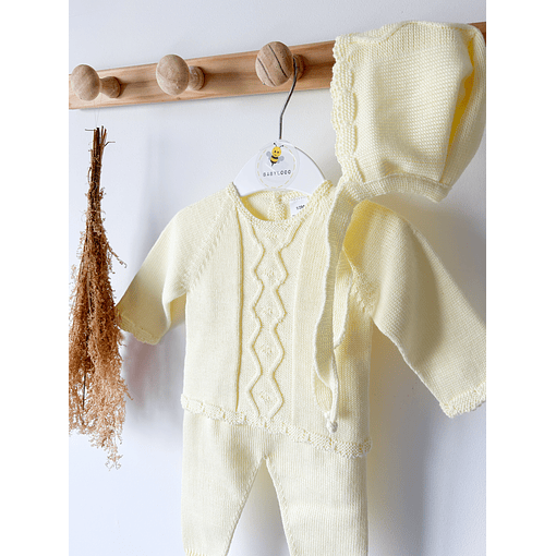 CONJUNTO COM TOUCA  - Amarelo