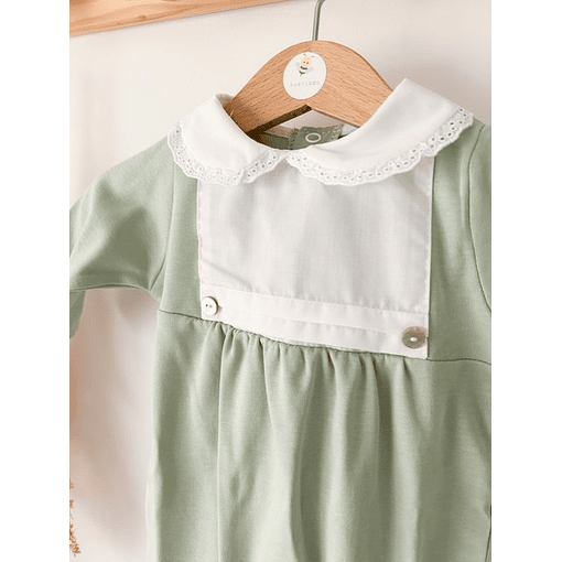 BABYGROW GOLA BORDADO  - Verde Água