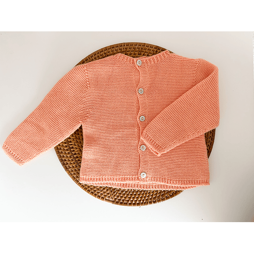 CASACO DE MALHA - ALGODÃO - Salmão