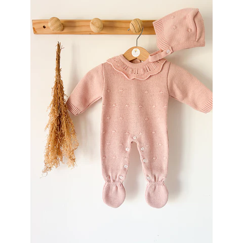 MACACÃO PIPOCA MENINA - ROSA VELHO