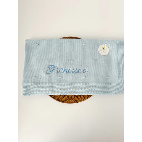 MANTA POMPOM PERSONALIZADA - LETRA TRABALHADA 