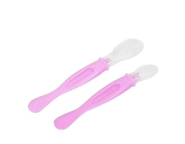 Set de cucharas de silicona rosa 