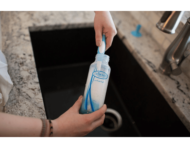 Cepillo limpieza mamadera Dr. Brown´s azul