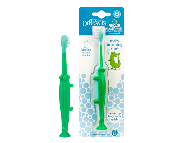 Cepillo de dientes niños 1-4 años cocodrilo Dr. Brown´s