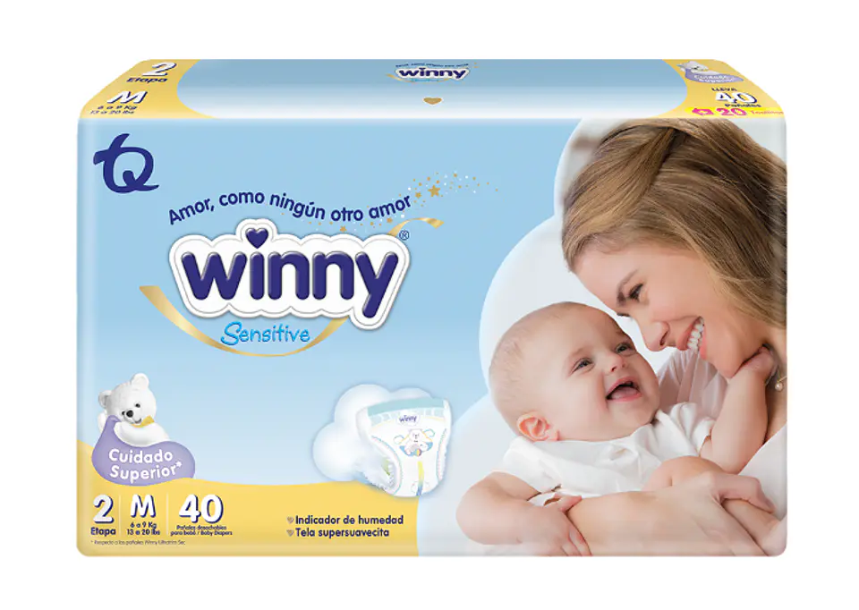 Pañales Winny Sensitive Etapa 2 1