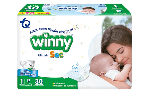 Pañales Winny UltraTrim Sec Etapa 1