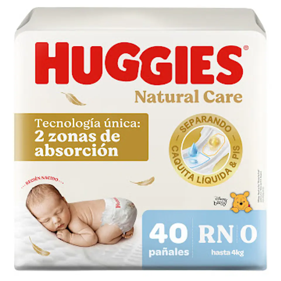 Pañales Huggies Natural Care Recién Nacido etapa 0 1