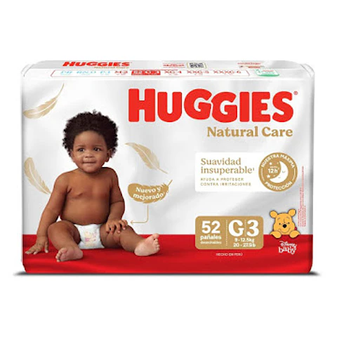 Pañales Huggies Natural Care Etapa 3