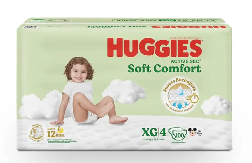 Pañales Huggies Active Sec Soft Comfort Etapa 4 1