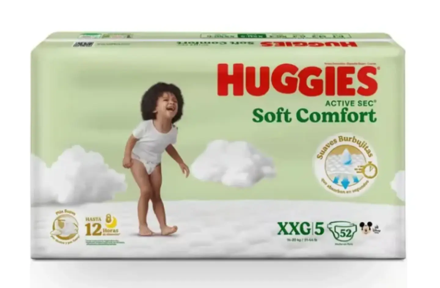 Pañales Huggies Active Sec Soft Comfort Etapa 5 1