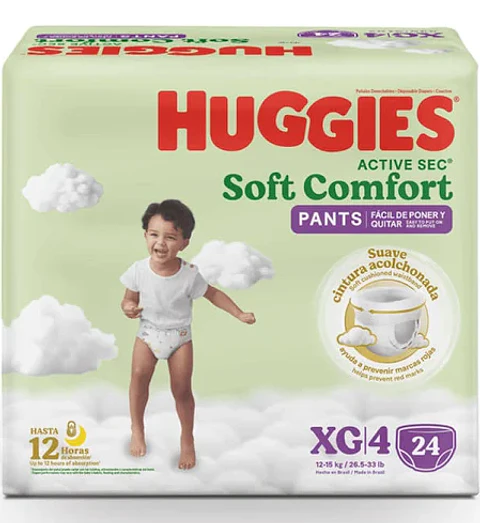 Pañales Huggies Pants Active Sec Soft Comfort Etapa 4