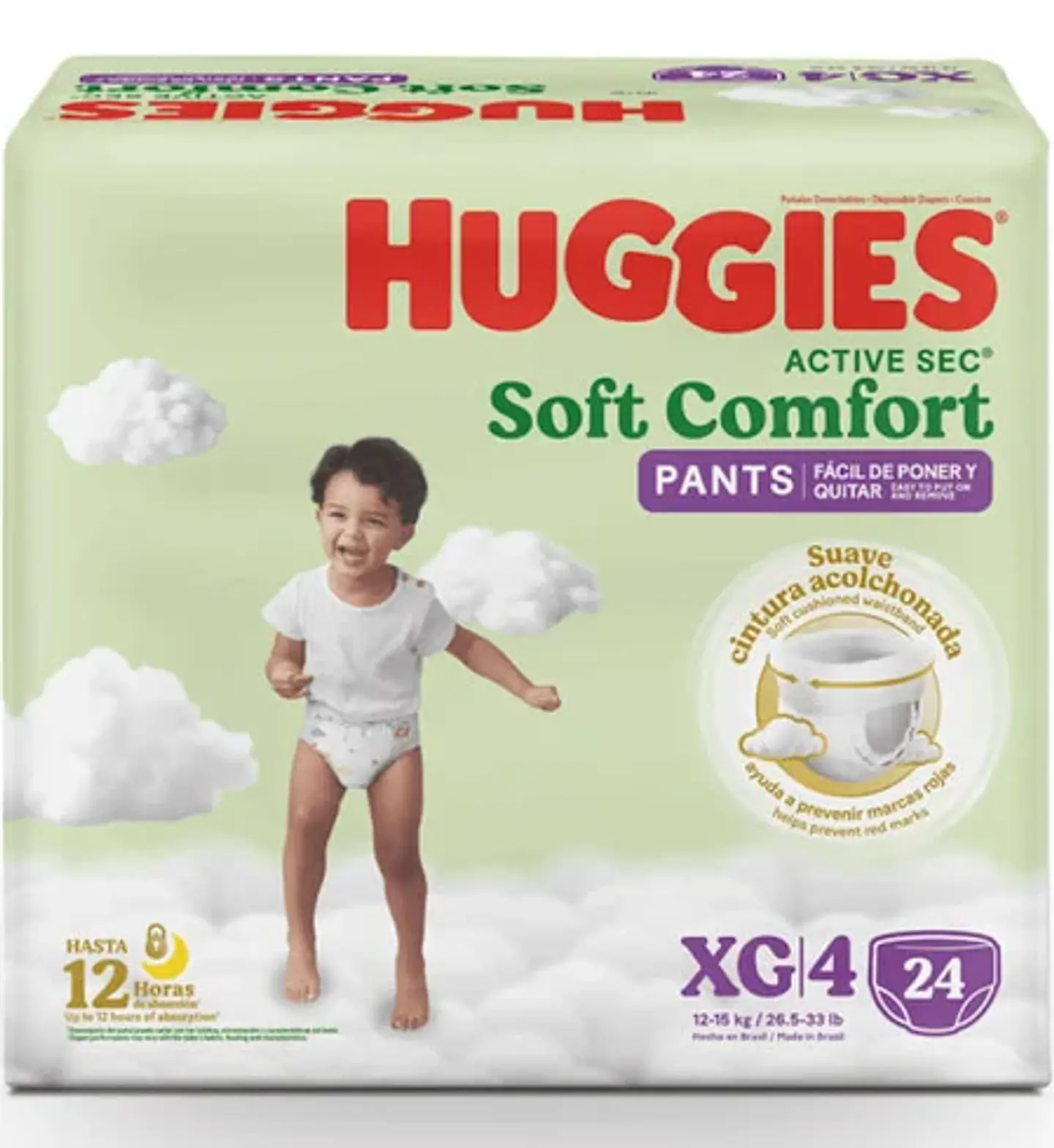 Pañales Huggies Pants Active Sec Soft Comfort Etapa 4 1