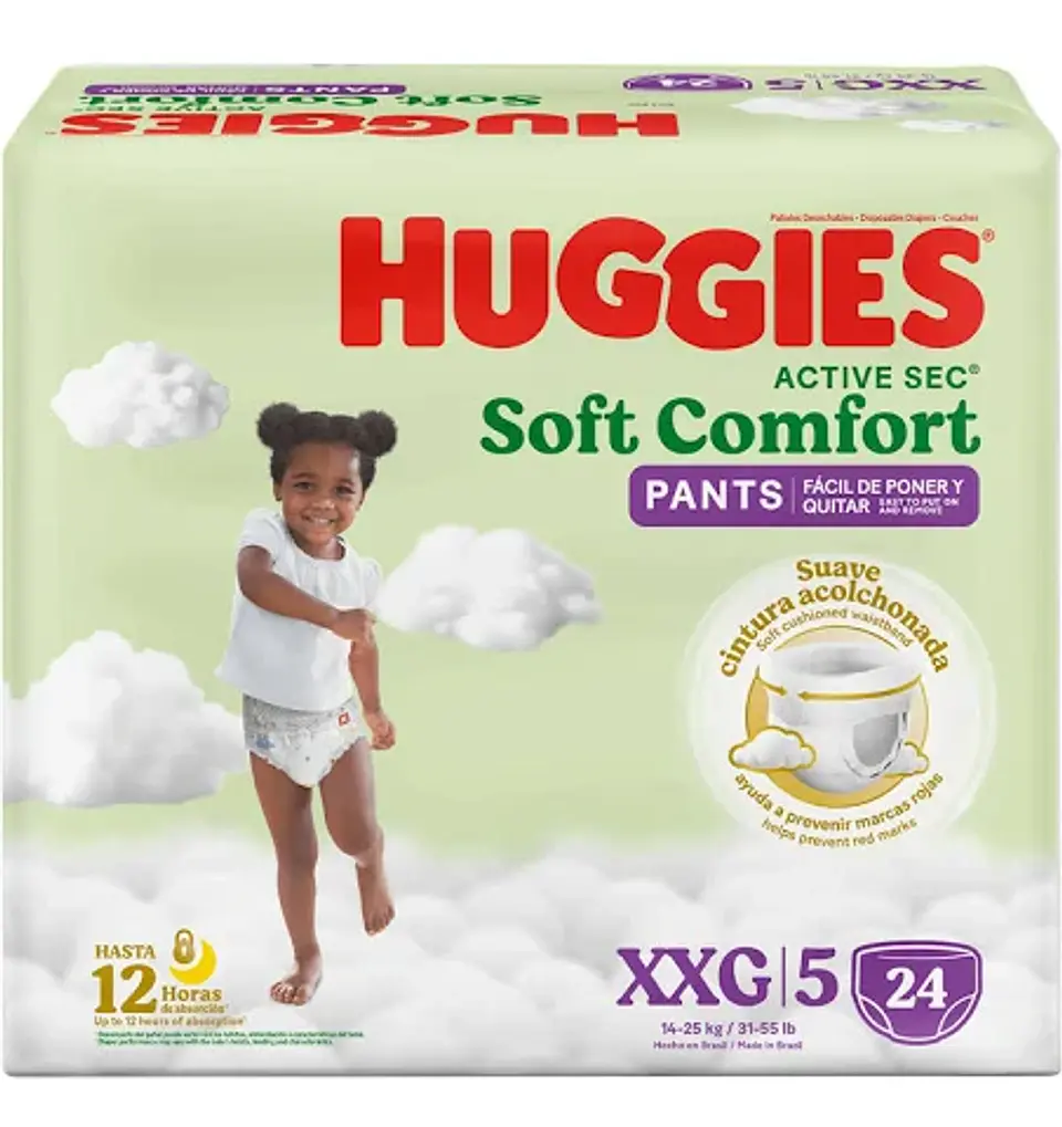 Pañales Huggies Pants Active Sec Soft Comfort Etapa 5 1