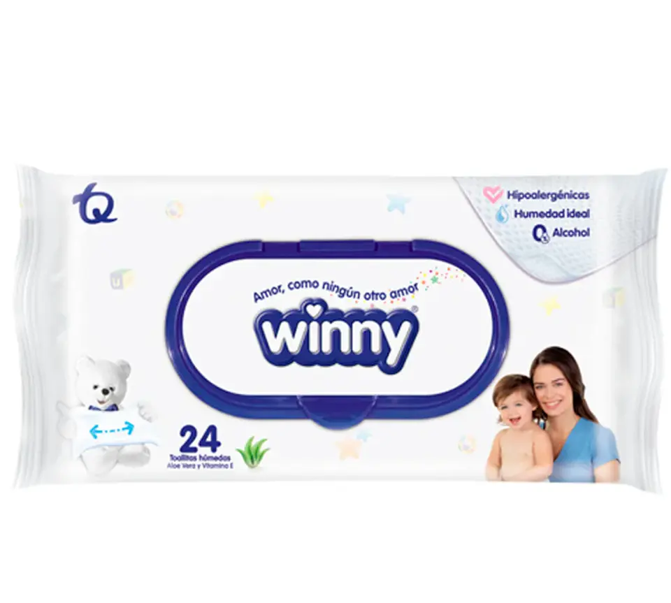 Toallas Húmedas Winny Aloe Vera y Vitamina E 1