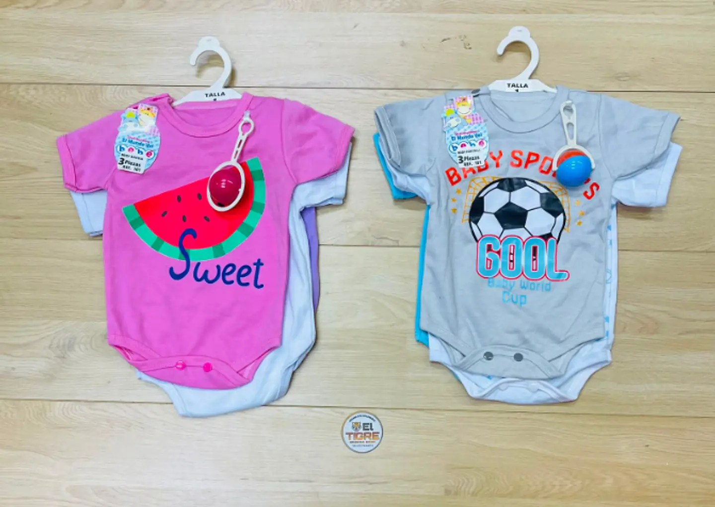 Body Infantil x 3 Manga Corta para Bebé 3