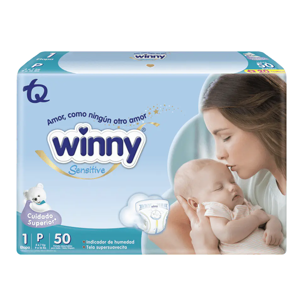 Pañales Winny Sensitive Etapa 1 2