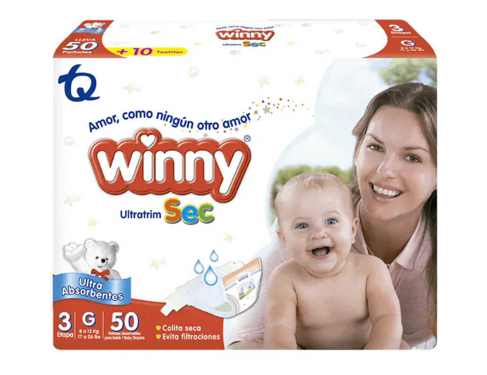 Pañales Winny UltraTrim Sec Etapa 3 2