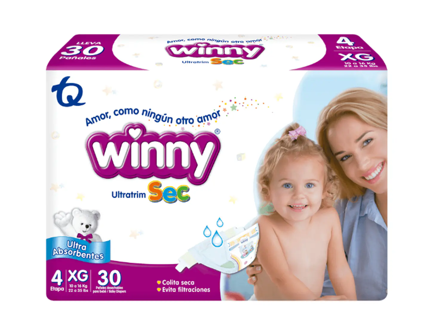 Pañales Winny UltraTrim Sec Etapa 4 2