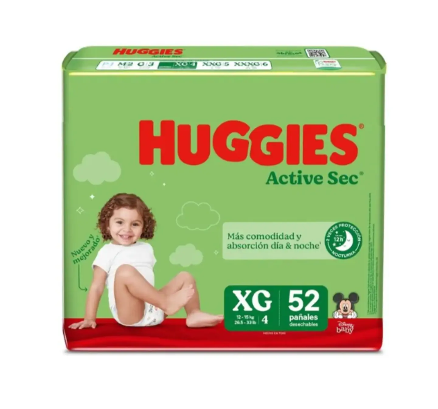 Pañales Huggies Active Sec Soft Comfort Etapa 4 2