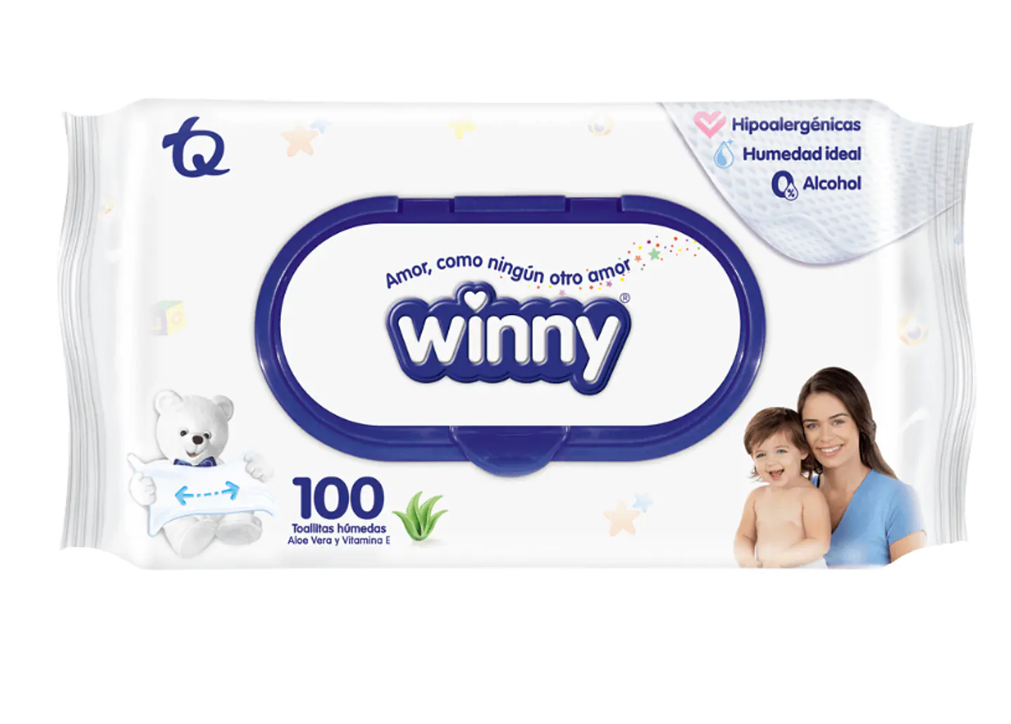 Toallas Húmedas Winny Aloe Vera y Vitamina E 2