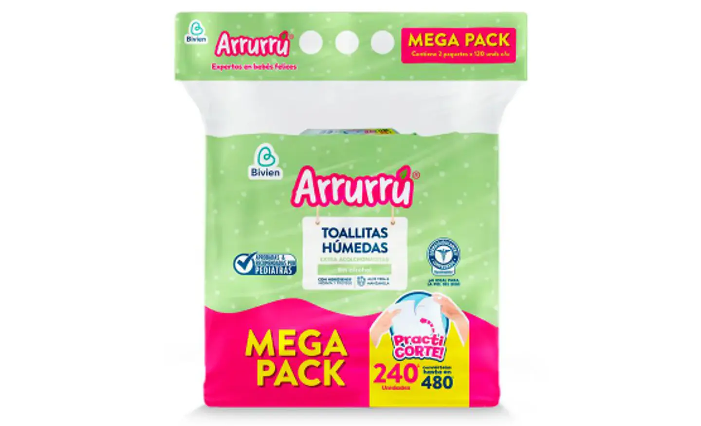 Toallitas Húmedas Arrurrú Aloe 3
