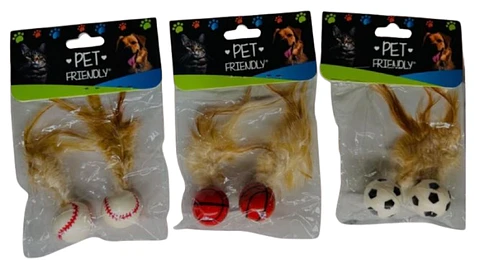 Pelotas Locas con Plumas para Gatos