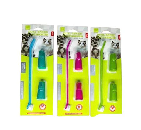 Kit de Cepillos Dentales para Mascotas