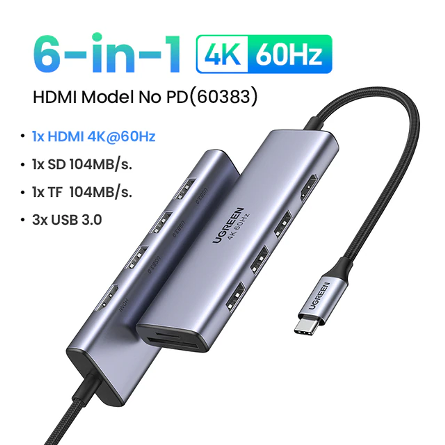 Ripley - ADAPTADOR USB C A DUAL HDMI MULTIPORT USB C HUB PARA